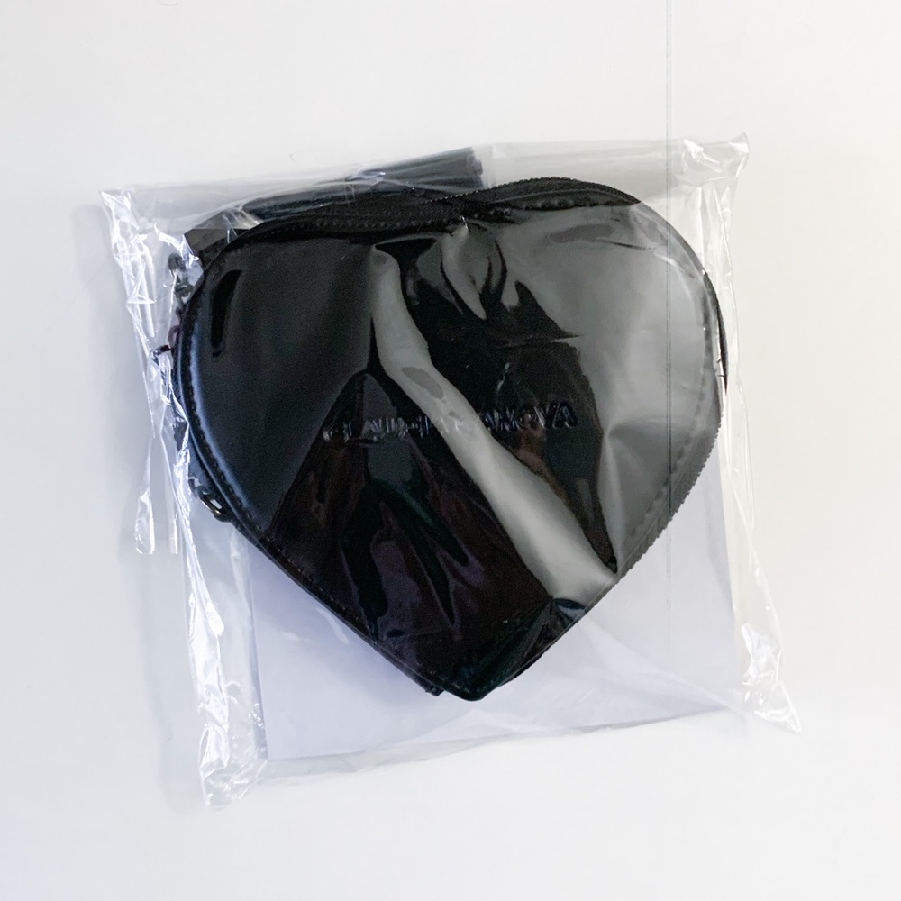 Heart Shaped Coin Purse in Black